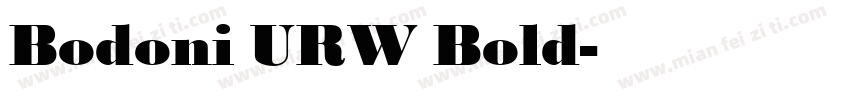 Bodoni URW Bold字体转换